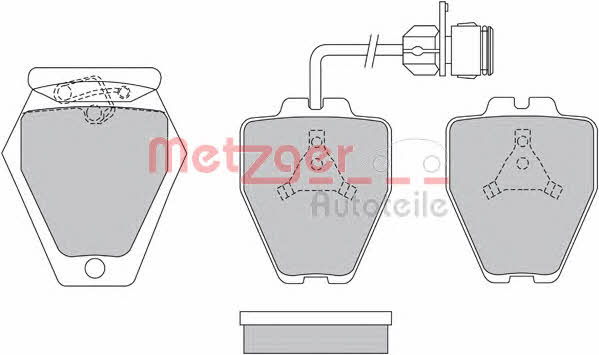 Metzger 1170280 Тормозные колодки дисковые, комплект 1170280: Отличная цена - Купить в Польше на 2407.PL!