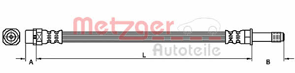 Metzger 4111115 Brake Hose 4111115: Buy near me in Poland at 2407.PL - Good price!