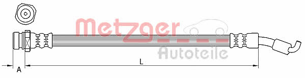 Metzger 4111441 Тормозной шланг 4111441: Купить в Польше - Отличная цена на 2407.PL!