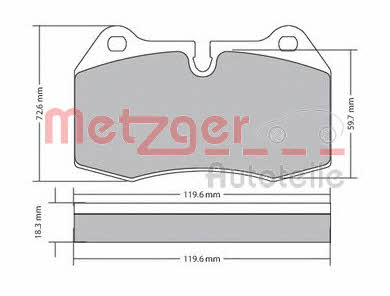 Metzger 1170577 Тормозные колодки дисковые, комплект 1170577: Отличная цена - Купить в Польше на 2407.PL!