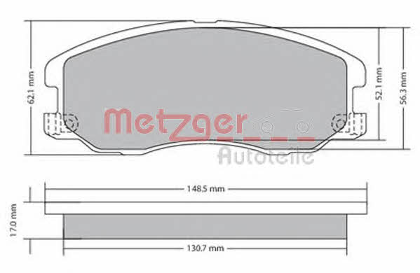Metzger 1170358 Brake Pad Set, disc brake 1170358: Buy near me in Poland at 2407.PL - Good price!