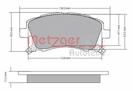 Metzger 1170416 Brake Pad Set, disc brake 1170416: Buy near me in Poland at 2407.PL - Good price!