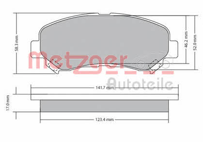Metzger 1170093 Тормозные колодки дисковые, комплект 1170093: Отличная цена - Купить в Польше на 2407.PL!