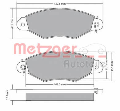 Metzger 1170330 Brake Pad Set, disc brake 1170330: Buy near me in Poland at 2407.PL - Good price!