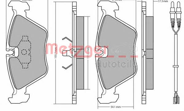 Metzger 1170644 Brake Pad Set, disc brake 1170644: Buy near me in Poland at 2407.PL - Good price!