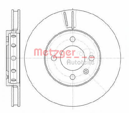 Metzger 6110682 Front brake disc ventilated 6110682: Buy near me in Poland at 2407.PL - Good price!