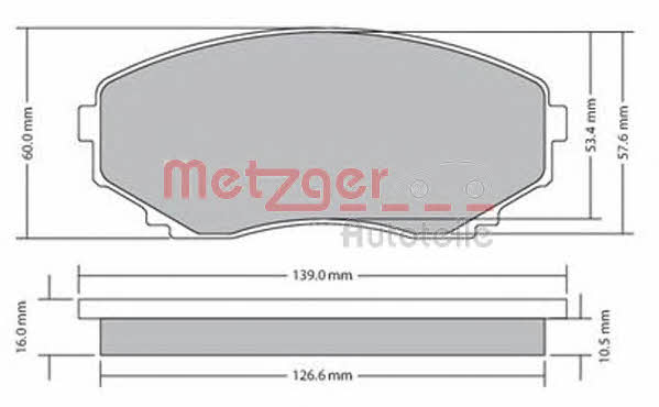 Metzger 1170375 Scheibenbremsbeläge, Set 1170375: Kaufen Sie zu einem guten Preis in Polen bei 2407.PL!