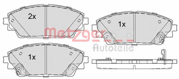 Metzger 1170800 Brake Pad Set, disc brake 1170800: Buy near me in Poland at 2407.PL - Good price!