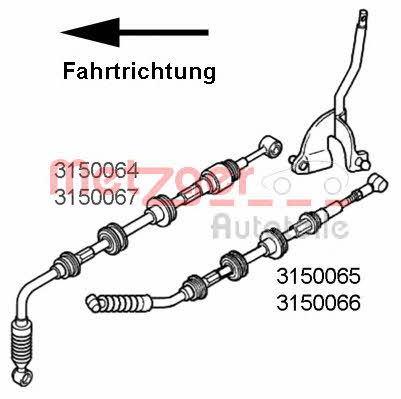 Metzger 3150067 Cable Pull, manual transmission 3150067: Buy near me at 2407.PL in Poland at an Affordable price!