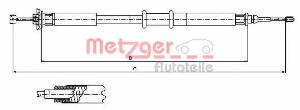 Metzger 631.20 Cable Pull, parking brake 63120: Buy near me in Poland at 2407.PL - Good price!
