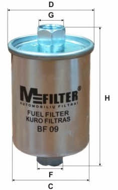 M-Filter BF 09 Топливный фильтр BF09: Отличная цена - Купить в Польше на 2407.PL!