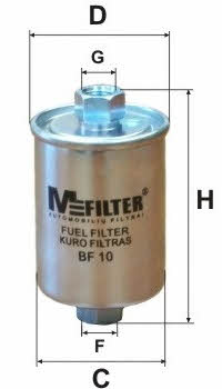 M-Filter BF 10 Фільтр палива BF10: Приваблива ціна - Купити у Польщі на 2407.PL!