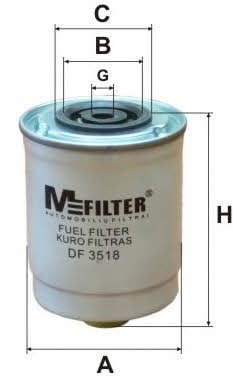 M-Filter DF 3518 Топливный фильтр DF3518: Купить в Польше - Отличная цена на 2407.PL!