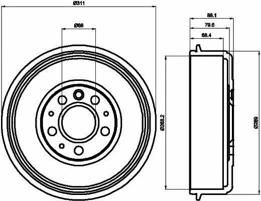 Mintex MBD120 Rear brake drum MBD120: Buy near me in Poland at 2407.PL - Good price!