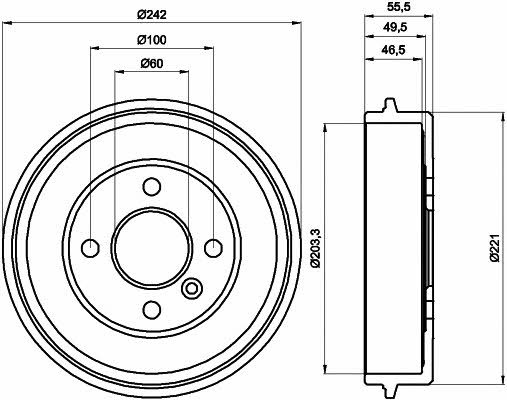 Mintex MBD131 Brake drum MBD131: Buy near me in Poland at 2407.PL - Good price!