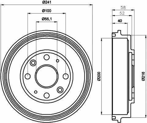 Mintex MBD207 Rear brake drum MBD207: Buy near me in Poland at 2407.PL - Good price!