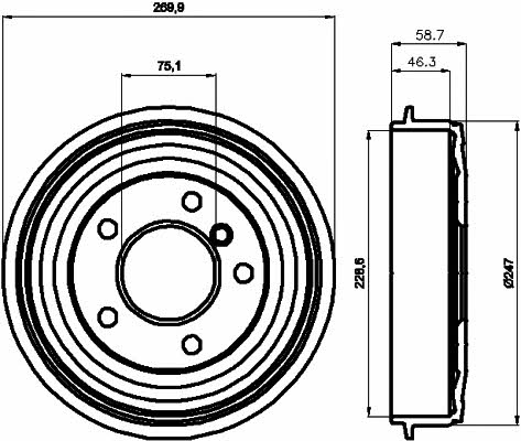 Mintex MBD224 Rear brake drum MBD224: Buy near me at 2407.PL in Poland at an Affordable price!