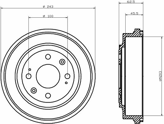 Mintex MBD268 Brake drum MBD268: Buy near me in Poland at 2407.PL - Good price!