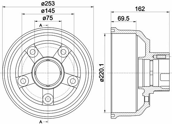 Mintex MBD350 Brake drum MBD350: Buy near me in Poland at 2407.PL - Good price!