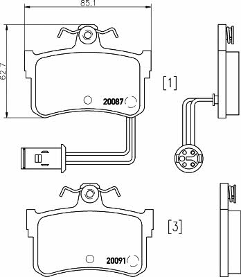 Mintex MDB1343 Brake Pad Set, disc brake MDB1343: Buy near me in Poland at 2407.PL - Good price!