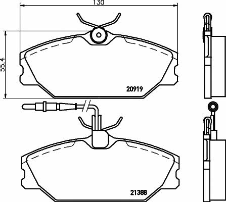 Mintex MDB1613 Brake Pad Set, disc brake MDB1613: Buy near me in Poland at 2407.PL - Good price!