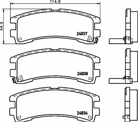Mintex MDB1661 Brake Pad Set, disc brake MDB1661: Buy near me in Poland at 2407.PL - Good price!