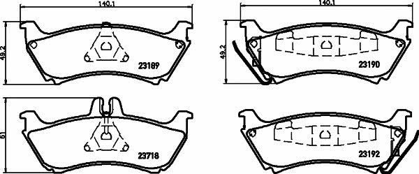 Mintex MDB2091 Brake Pad Set, disc brake MDB2091: Buy near me in Poland at 2407.PL - Good price!