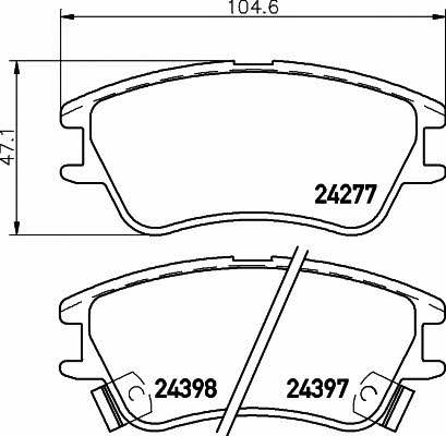 Mintex MDB2762 Brake Pad Set, disc brake MDB2762: Buy near me in Poland at 2407.PL - Good price!