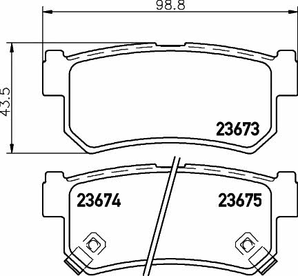 Mintex MDB2823 Brake Pad Set, disc brake MDB2823: Buy near me in Poland at 2407.PL - Good price!