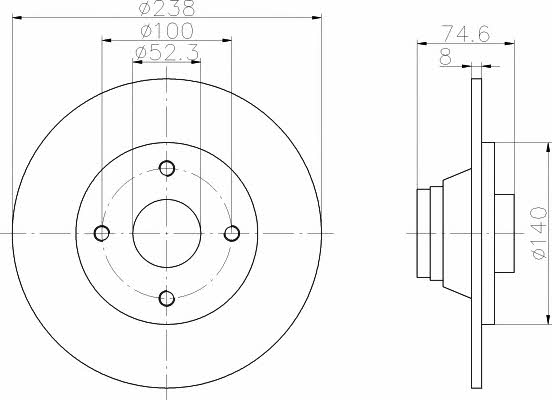 Mintex MDC1013 Тормозной диск задний невентилируемый MDC1013: Отличная цена - Купить в Польше на 2407.PL!