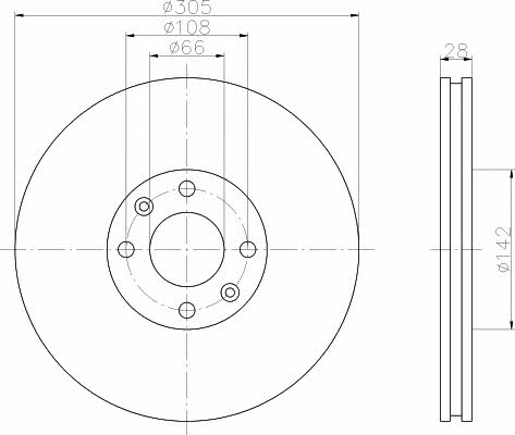 Mintex MDC1288 Тормозной диск передний вентилируемый MDC1288: Отличная цена - Купить в Польше на 2407.PL!