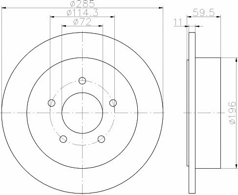 Mintex MDC1331 Bremsscheibe hinten, unbelüftet MDC1331: Kaufen Sie zu einem guten Preis in Polen bei 2407.PL!