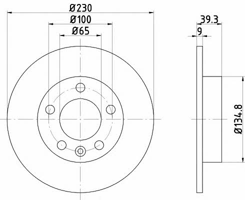 Mintex MDC980 Rear brake disc, non-ventilated MDC980: Buy near me in Poland at 2407.PL - Good price!