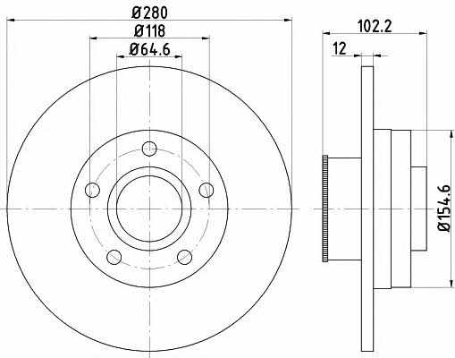 Mintex MDC1764 Bremsscheibe hinten, unbelüftet MDC1764: Kaufen Sie zu einem guten Preis in Polen bei 2407.PL!