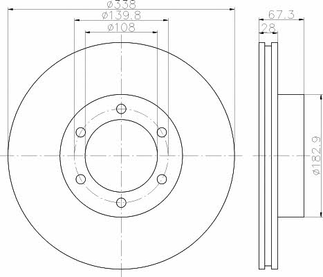 Mintex MDC1776 Тормозной диск передний вентилируемый MDC1776: Отличная цена - Купить в Польше на 2407.PL!