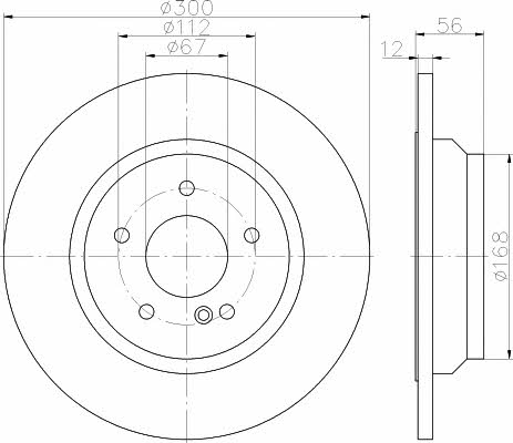 Mintex MDC2153 Rear brake disc, non-ventilated MDC2153: Buy near me in Poland at 2407.PL - Good price!