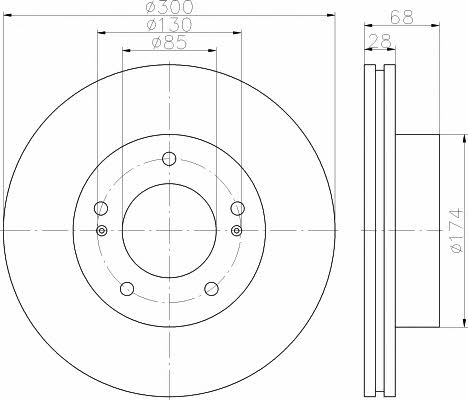 Mintex MDC2210 Тормозной диск передний вентилируемый MDC2210: Отличная цена - Купить в Польше на 2407.PL!