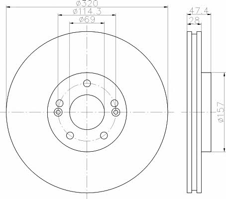 Mintex MDC2343 Диск гальмівний передній вентильований MDC2343: Купити у Польщі - Добра ціна на 2407.PL!