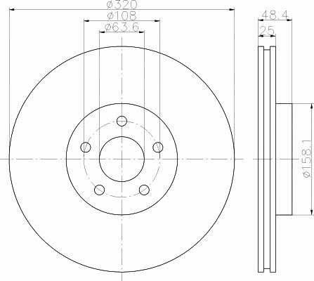 Mintex MDC2570 Диск гальмівний передній вентильований MDC2570: Приваблива ціна - Купити у Польщі на 2407.PL!