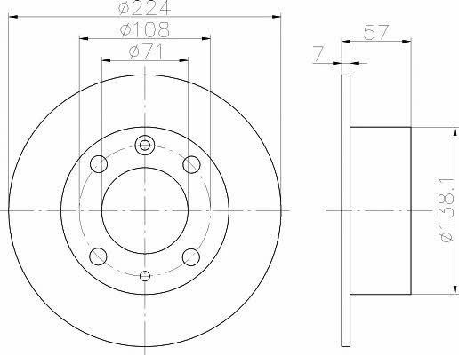 Mintex MDC350 Тормозной диск задний невентилируемый MDC350: Отличная цена - Купить в Польше на 2407.PL!