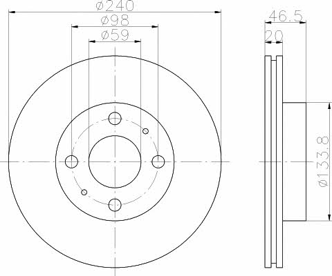 Mintex MDC358 Диск гальмівний передній вентильований MDC358: Приваблива ціна - Купити у Польщі на 2407.PL!