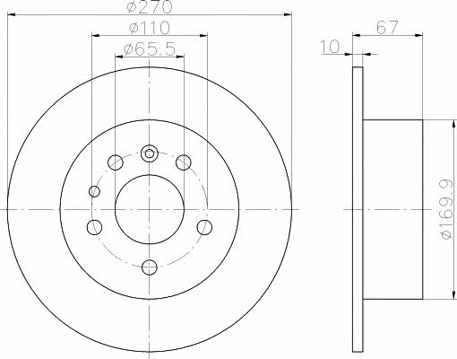 Mintex MDC398 Bremsscheibe hinten, unbelüftet MDC398: Kaufen Sie zu einem guten Preis in Polen bei 2407.PL!