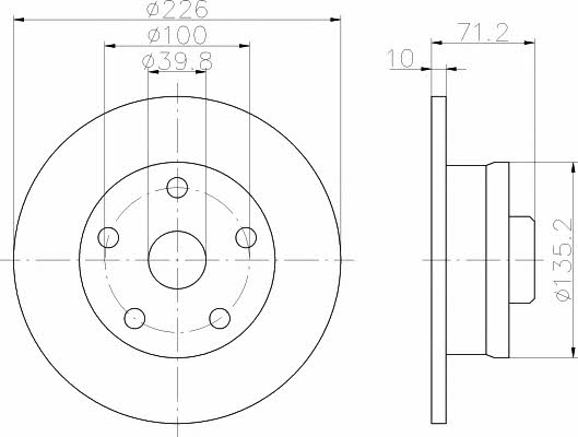 Mintex MDC787 Тормозной диск задний невентилируемый MDC787: Отличная цена - Купить в Польше на 2407.PL!