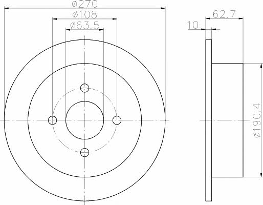 Mintex MDC790 Диск гальмівний задній невентильований MDC790: Приваблива ціна - Купити у Польщі на 2407.PL!