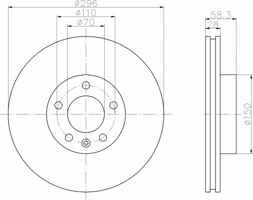 Mintex MDC865 Тормозной диск передний вентилируемый MDC865: Отличная цена - Купить в Польше на 2407.PL!