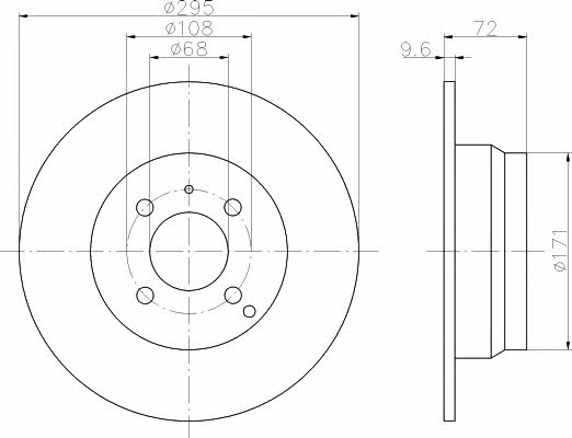 Mintex MDC919 Тормозной диск задний невентилируемый MDC919: Отличная цена - Купить в Польше на 2407.PL!