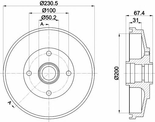 Mintex MBD313 Rear brake drum MBD313: Buy near me in Poland at 2407.PL - Good price!