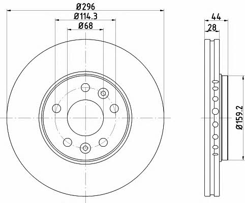 Mintex MDC2676 Front brake disc ventilated MDC2676: Buy near me in Poland at 2407.PL - Good price!