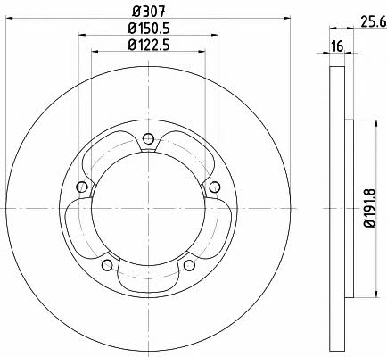 Mintex MDC2694 Rear brake disc, non-ventilated MDC2694: Buy near me in Poland at 2407.PL - Good price!