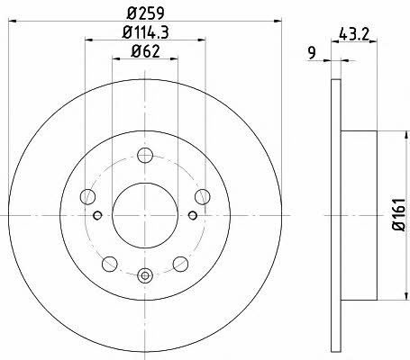 Mintex MDC2612 Тормозной диск задний невентилируемый MDC2612: Купить в Польше - Отличная цена на 2407.PL!